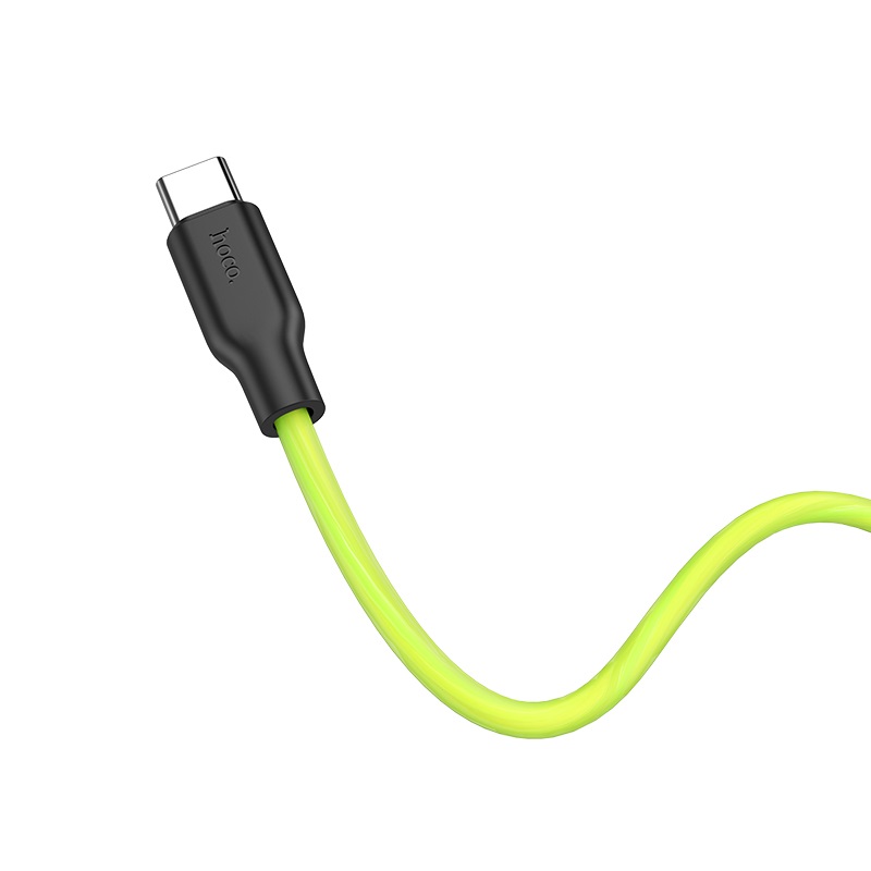 hoco x21 plus fluorescent силиконовый зарядный дата кабель для type c