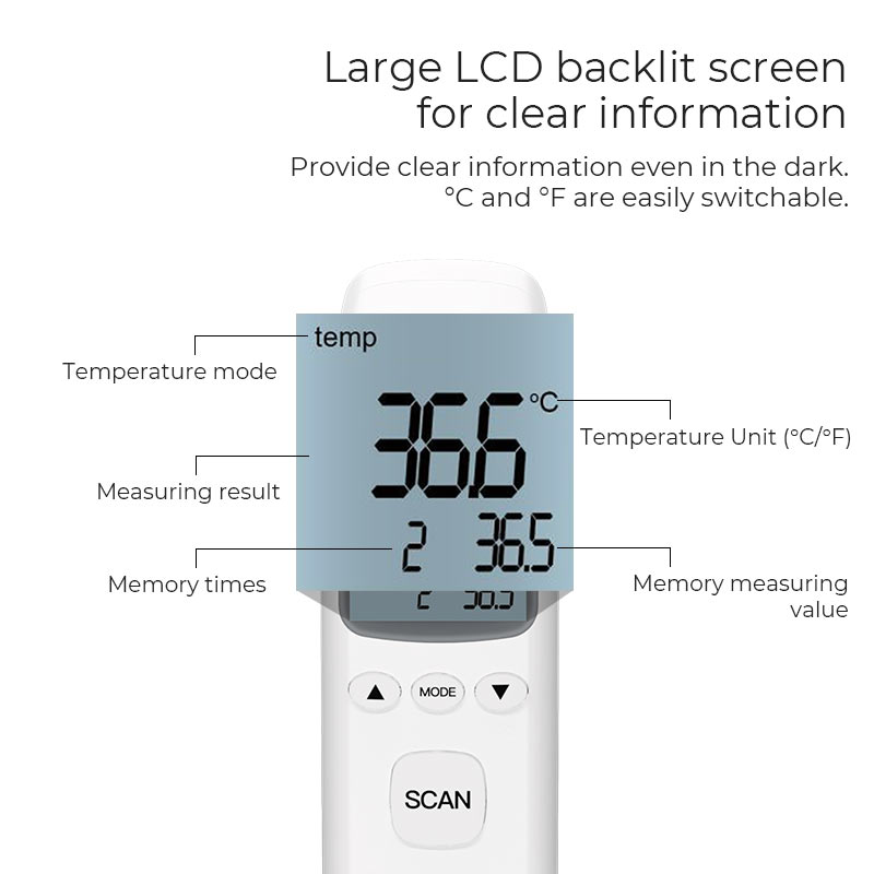 hoco ys et03 non contact infrared thermometer screen en
