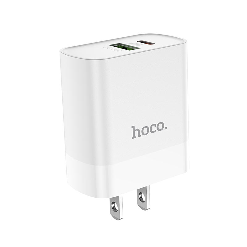 hoco c80 rapido pd qc3 wall charger us front