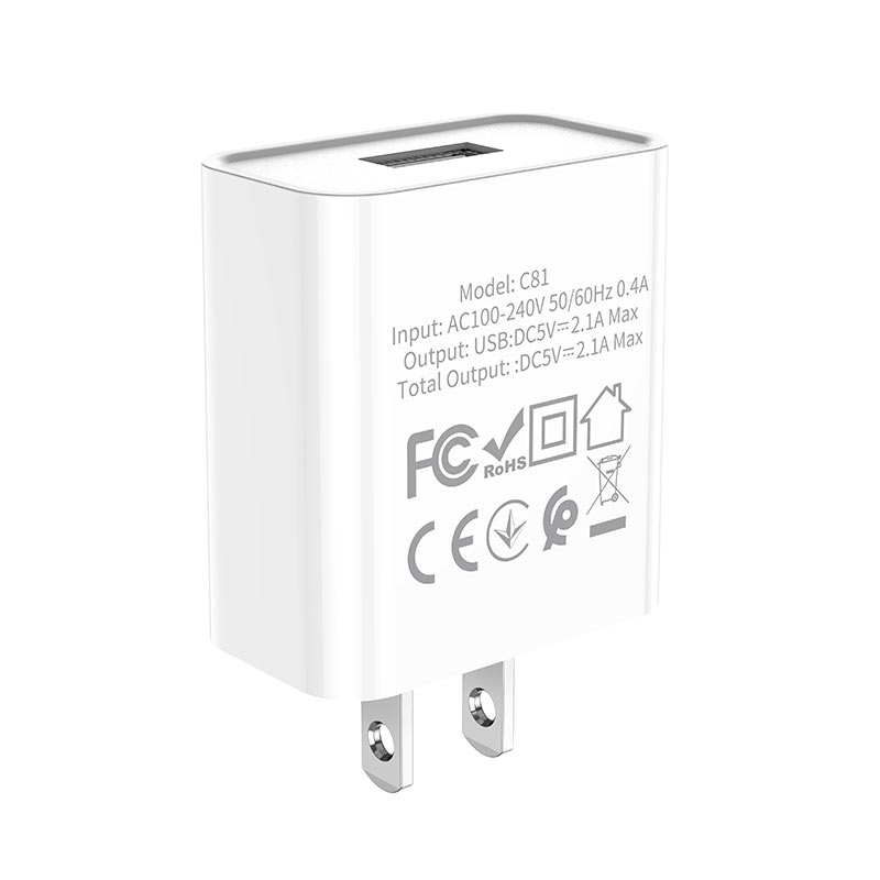 hoco c81 asombroso single port wall charger us certification
