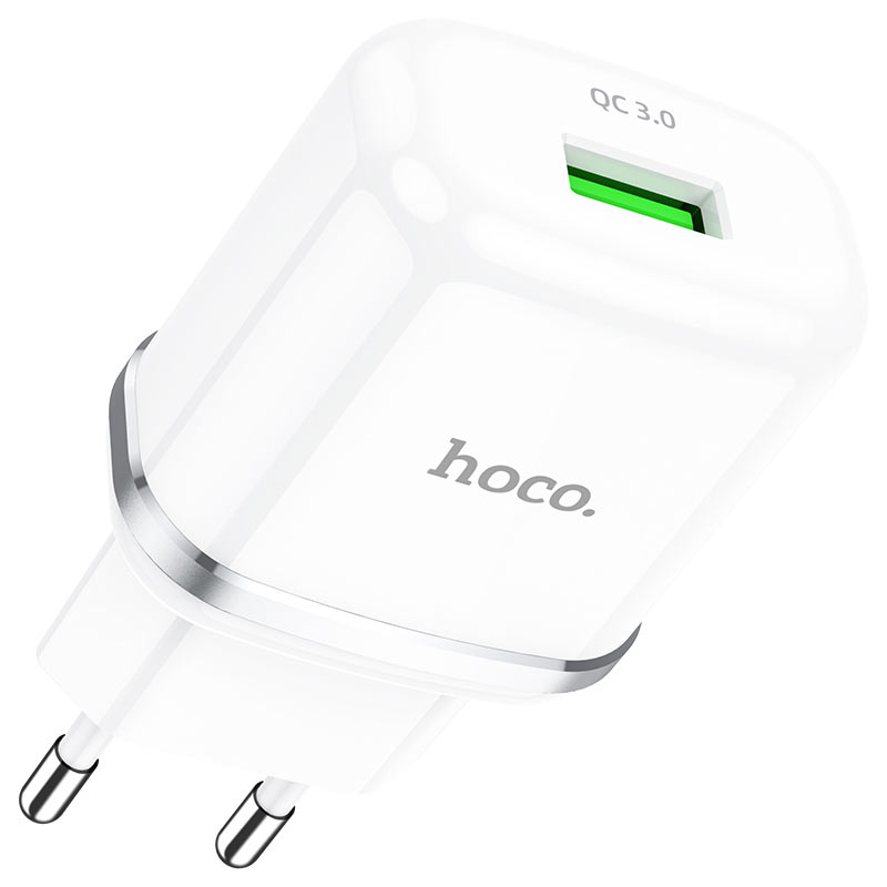 hoco n3 special single port qc3 wall charger eu output white