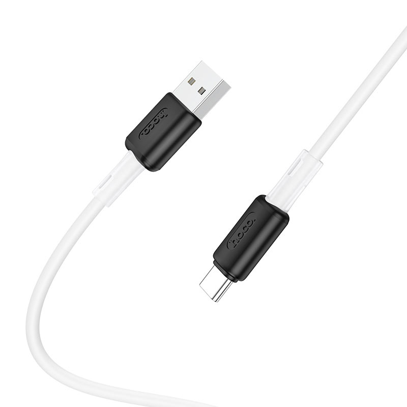 Type C To USB 2.0 Charger Cable, Spring Data Cord Wearable White