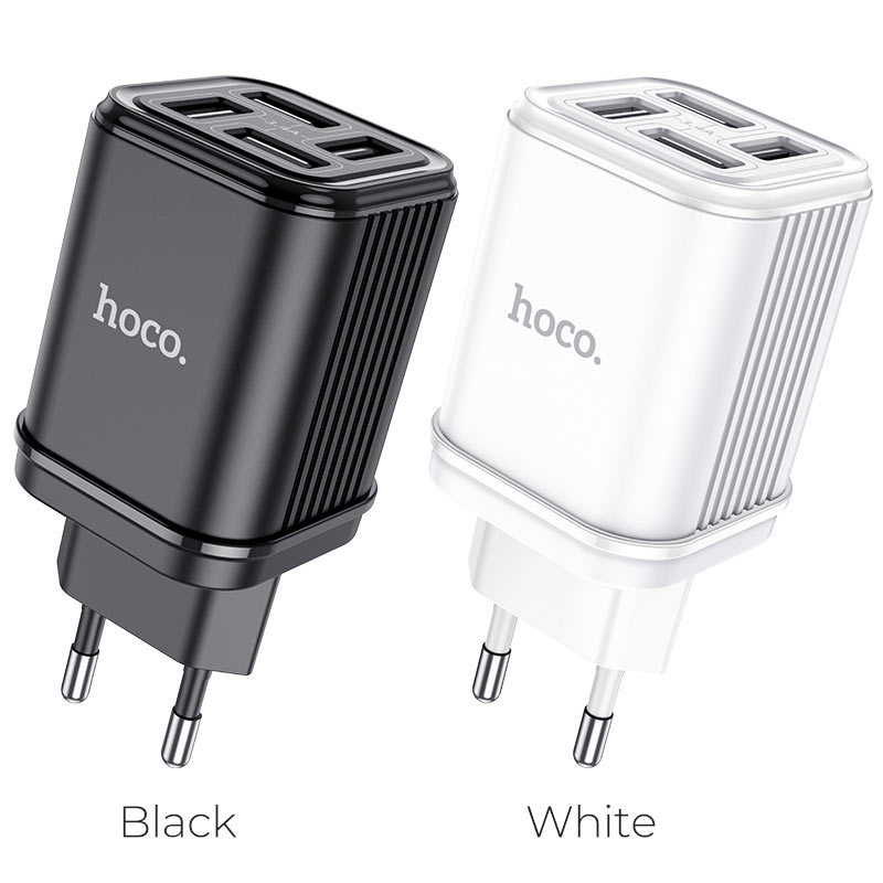 hoco c84a resolute four port wall charger eu colors