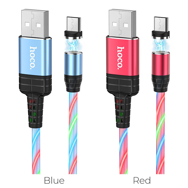 hoco u90 ingenious streamer charging cable for micro usb colors