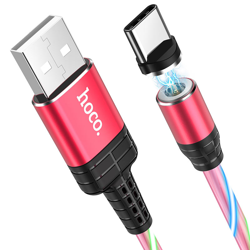 hoco u90 ingenious streamer charging cable for type c magnetic