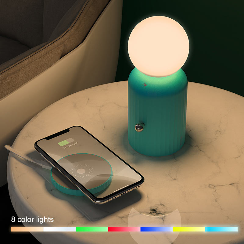 hoco h8 jewel wireless charger night light 8 colors