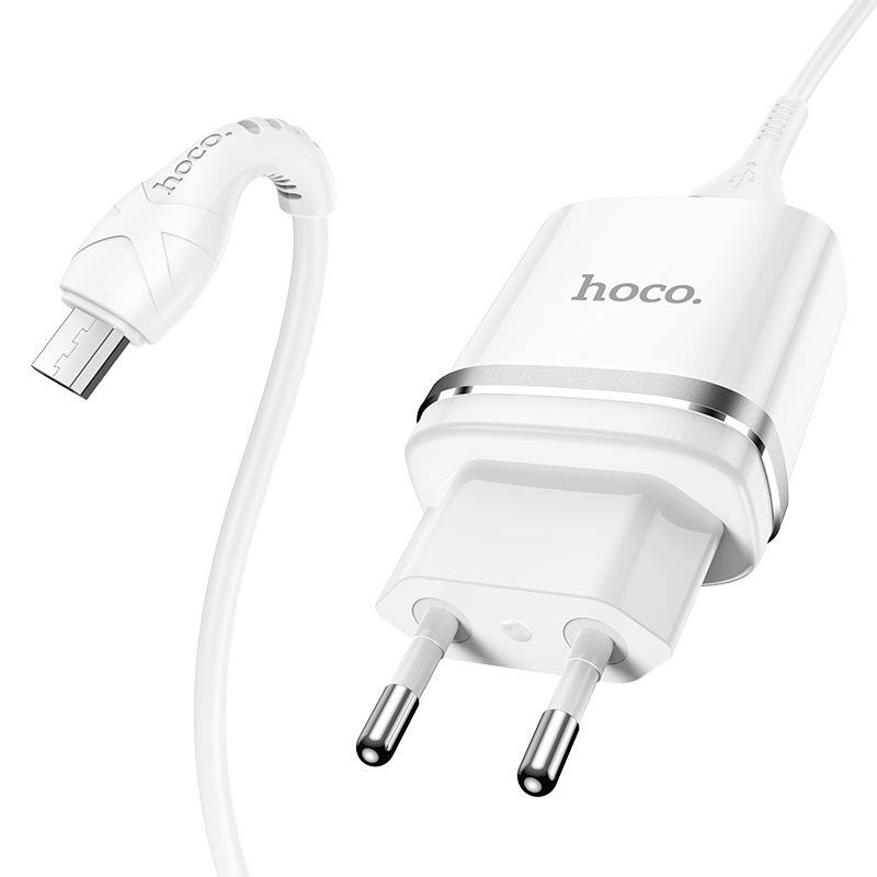 hoco n1 ardent single port wall charger eu set with micro usb cable