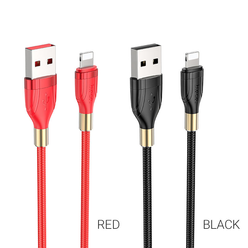 hoco u92 gold collar charging data cable for lightning colors