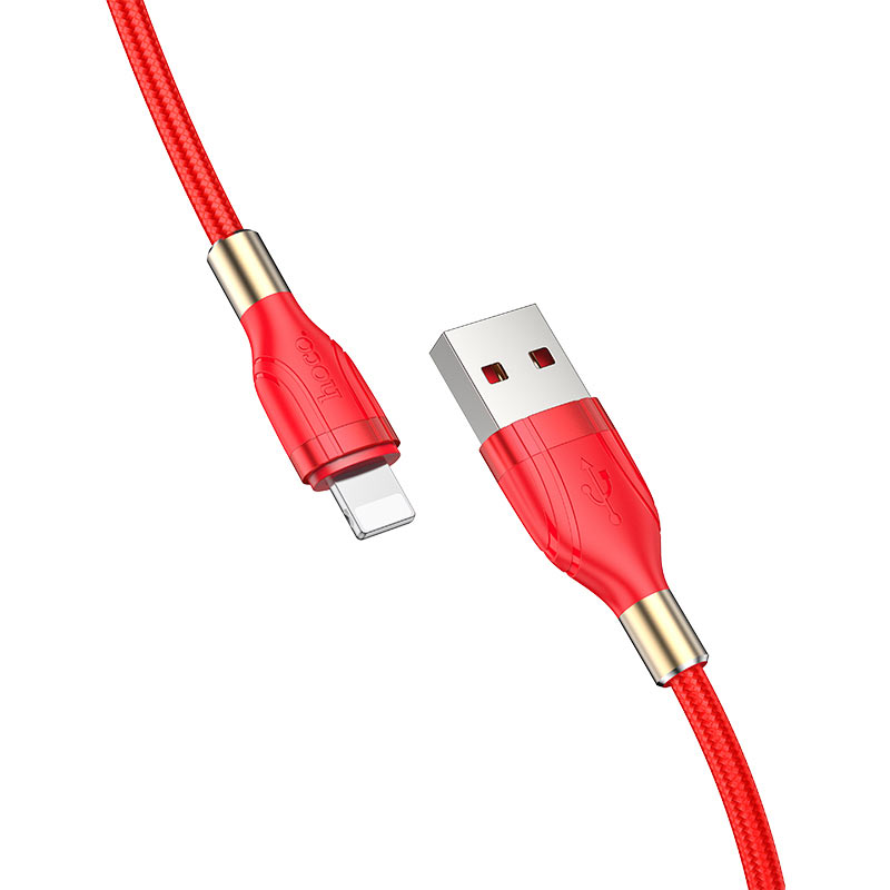 hoco u92 gold collar charging data cable for lightning usb
