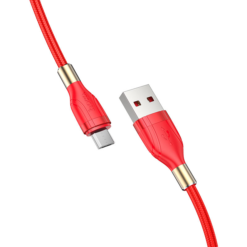 hoco u92 gold collar charging data cable for micro usb