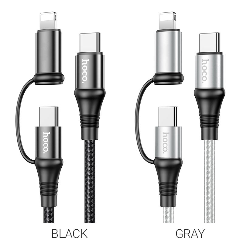 hoco x50 2in1 exquisito pd charging data cable colors