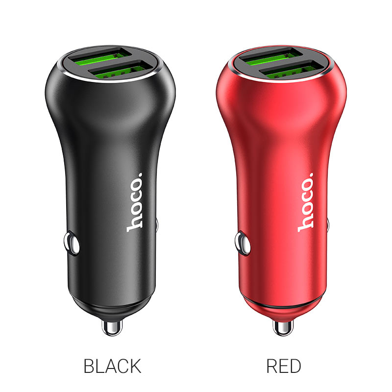 hoco z37 sharp speed dual port qc3.0 car charger colors