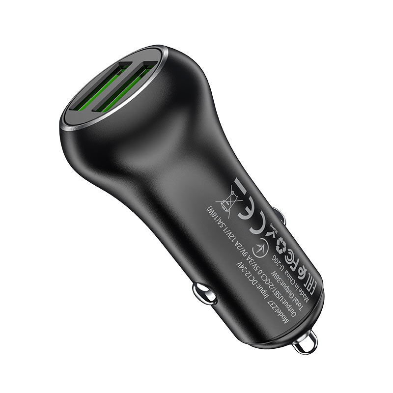 hoco z37 sharp speed dual port qc3.0 car charger specs
