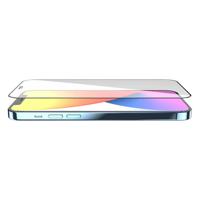 hoco a12 nano 3d full screen edges protection tempered glass iphone 12 mini pro promax thin
