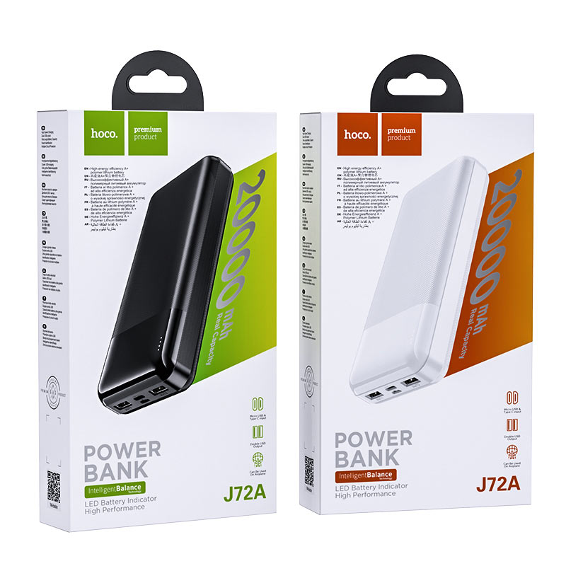 hoco j72a easy travel power bank 20000mah packages