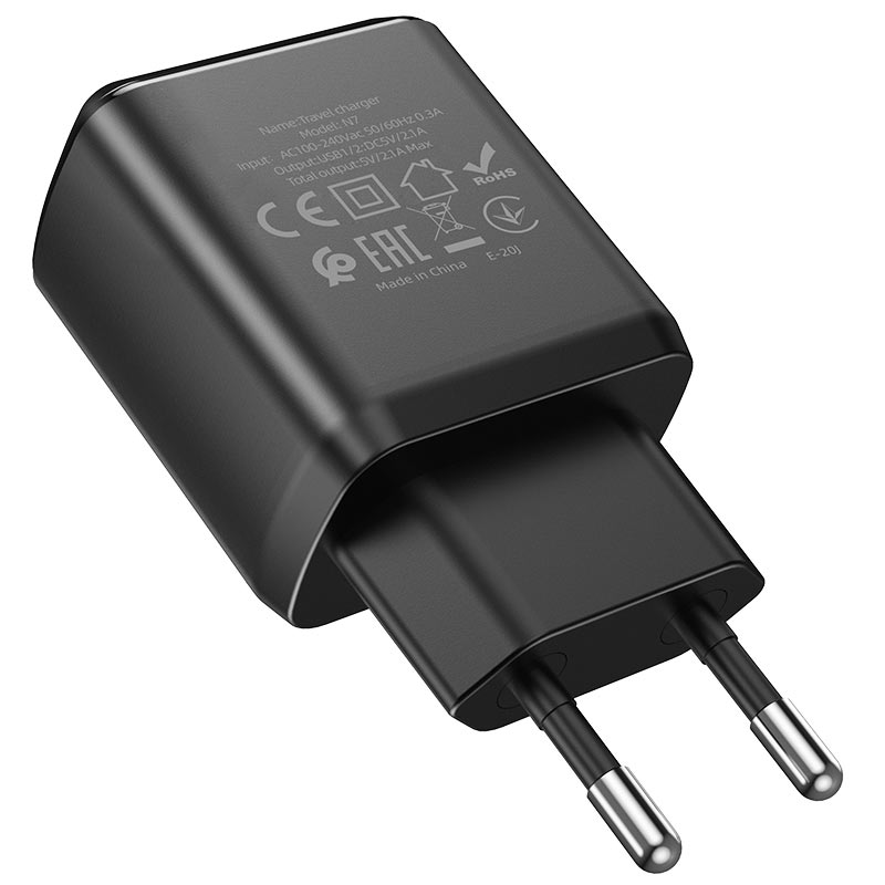 hoco n7 speedy dual port wall charger eu specs