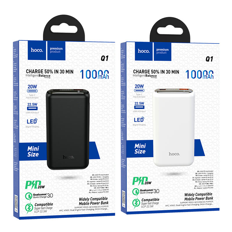 hoco q1 kraft fully compatible power bank 10000mah packages