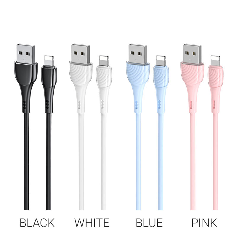 hoco x49 beloved charging data cable for lightning colors