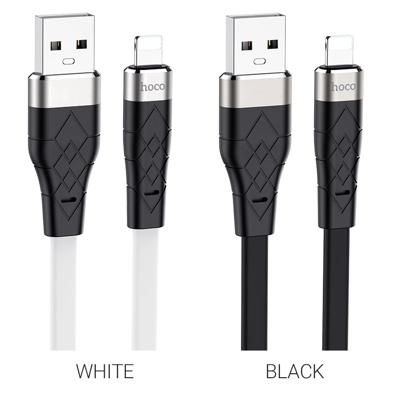 hoco x53 angel silicone charging data cable for lightning colors
