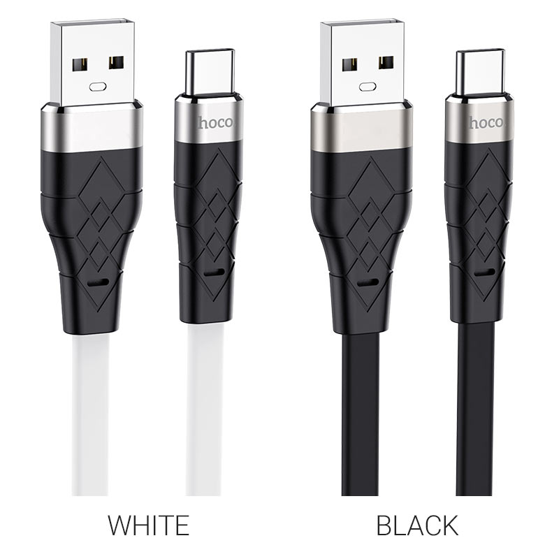 hoco x53 angel silicone charging data cable for type c colors