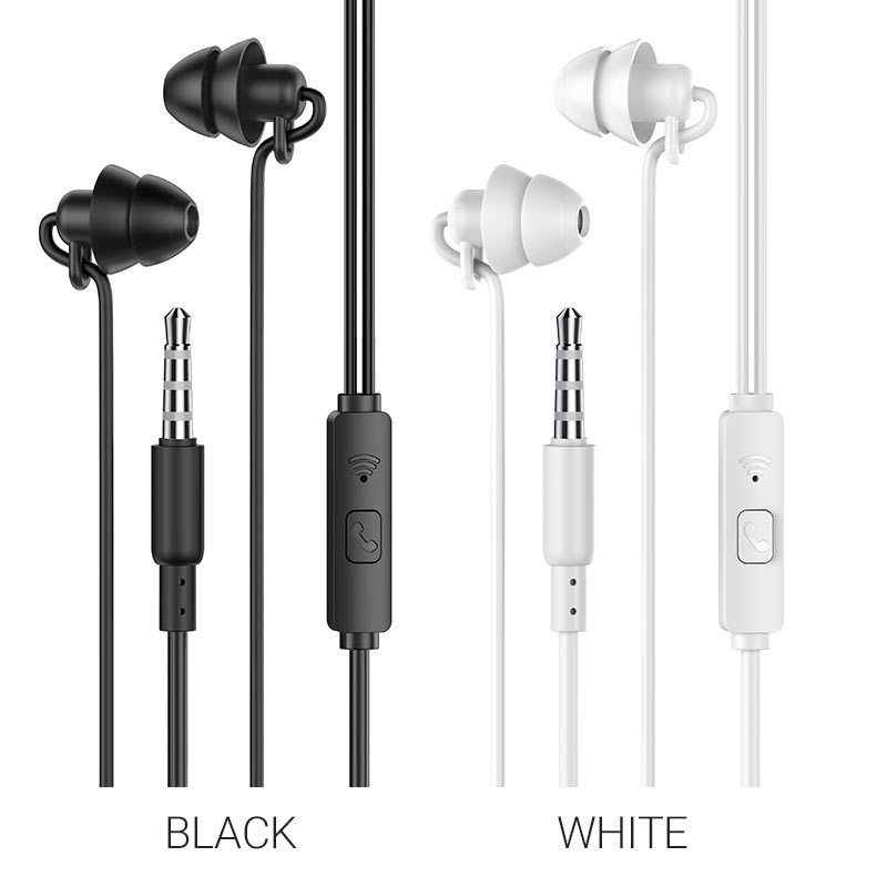 hoco m81 imperceptible universal sleeping earphone with mic colors