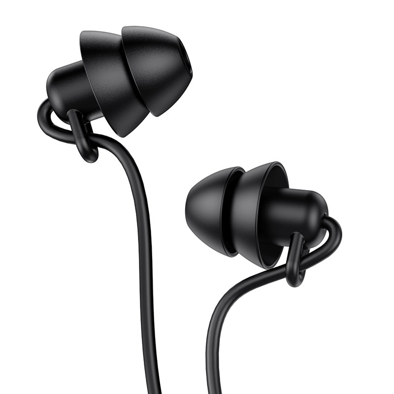 hoco m81 imperceptible universal sleeping earphone with mic ear caps black