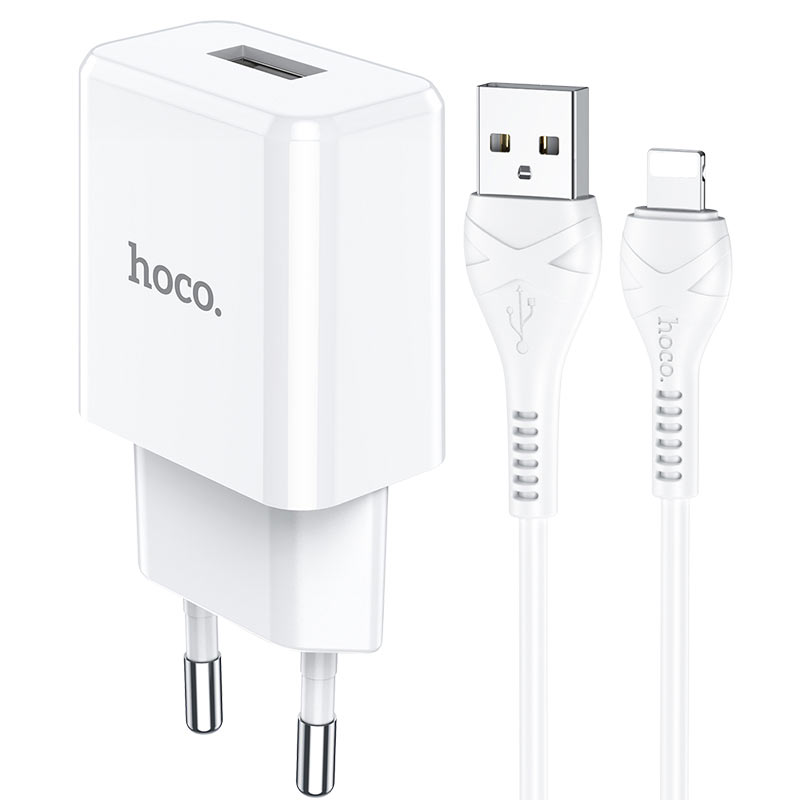 hoco n9 especial single port wall charger eu for lightning set kit