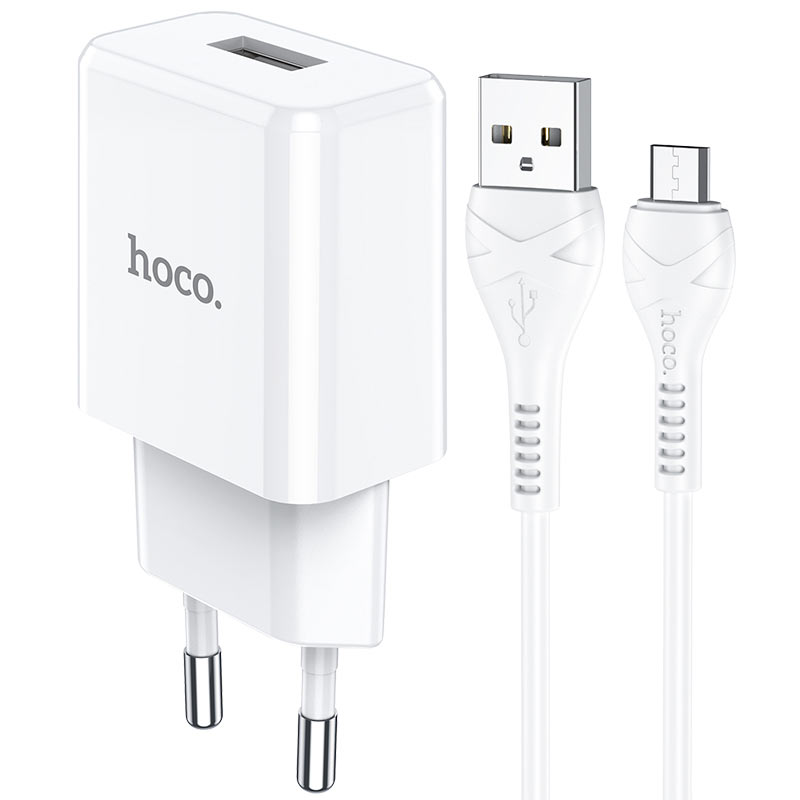 hoco n9 especial single port wall charger eu for micro usb set kit