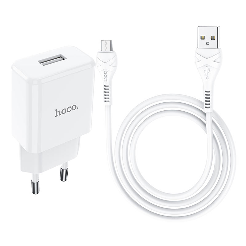 hoco n9 especial single port wall charger eu for micro usb set wire