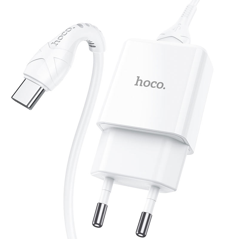 hoco n9 especial single port wall charger eu for type c set front