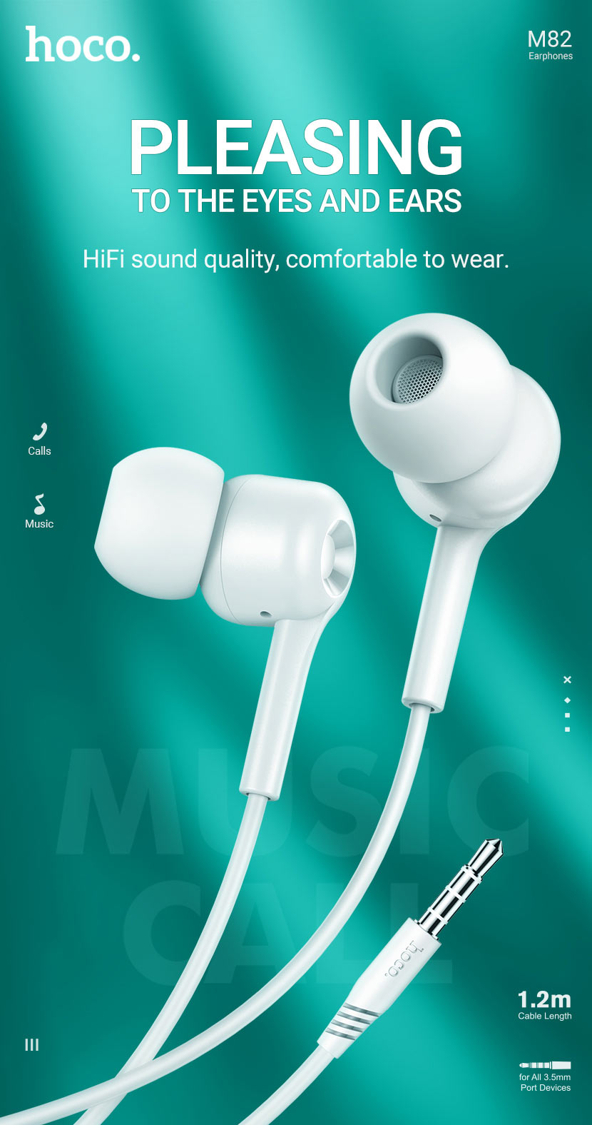 hoco news m82 la musique universal earphones with mic en