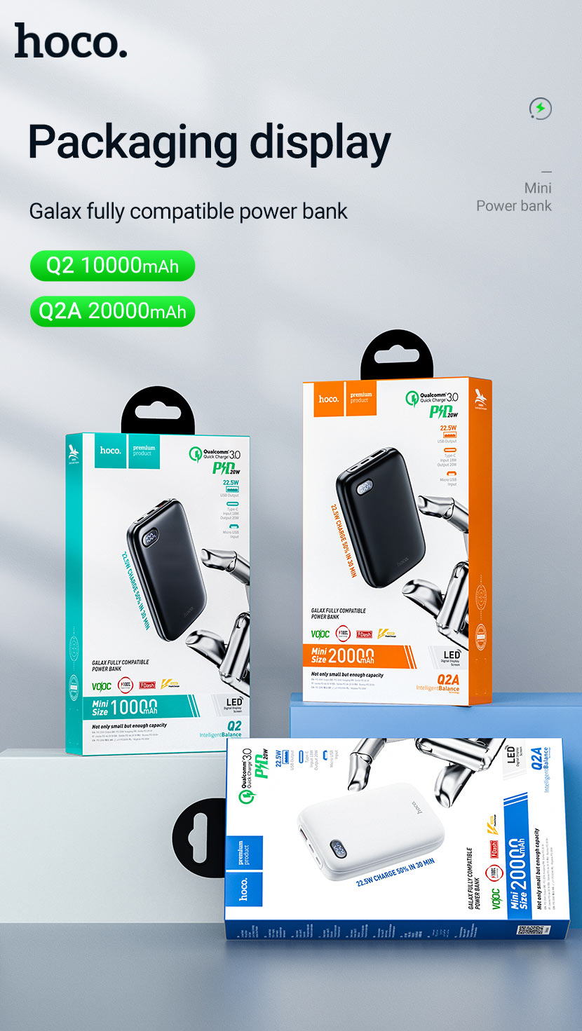 hoco news q2 q2a galax fully compatible power bank package en
