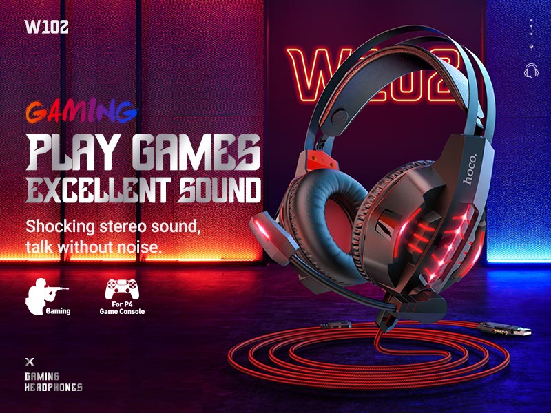hoco news w102 cool tour gaming headphones banner en