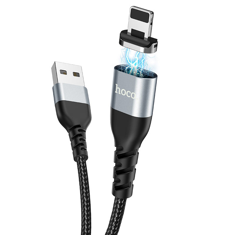 hoco u96 traveller magnetic charging data cable for lightning closeup