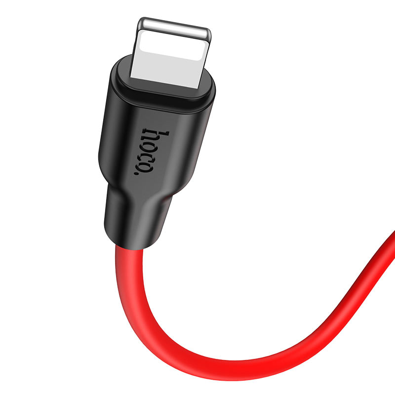 hoco x21 plus silicone pd charging data cable type c to lightning closeup