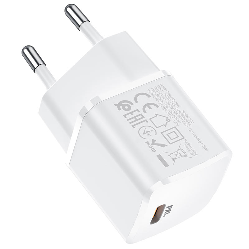 hoco n10 starter single port pd20w wall charger eu specs