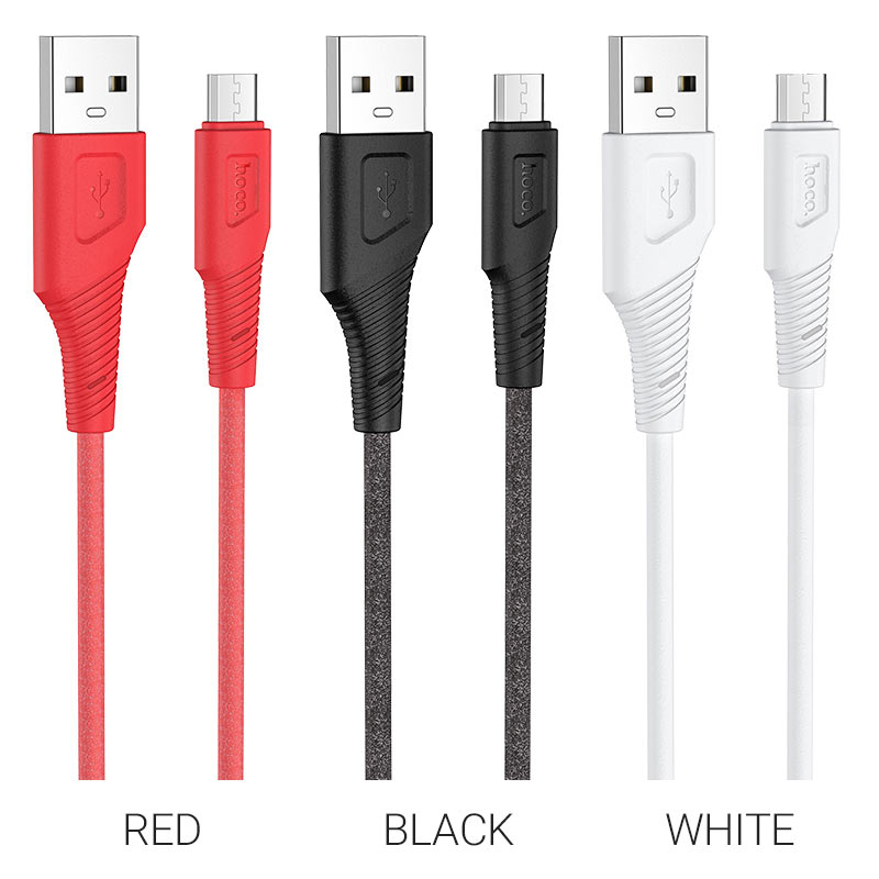 hoco x58 airy silicone charging data cable for micro usb colors