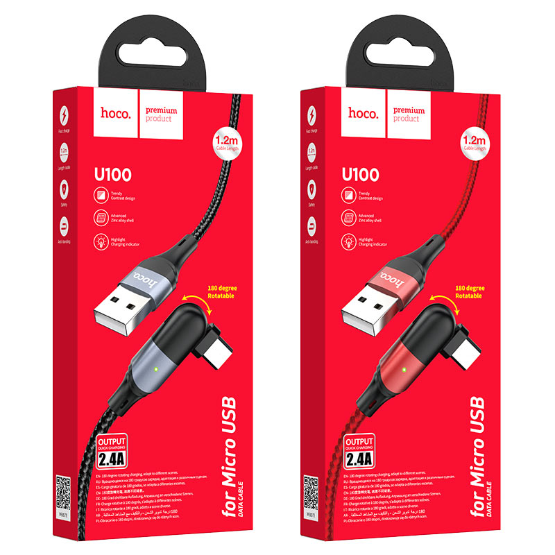 hoco u100 orbit charging data cable micro usb packages