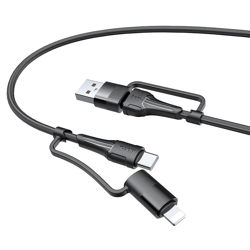 hoco u101 4in1 munificent charging data cable connectors
