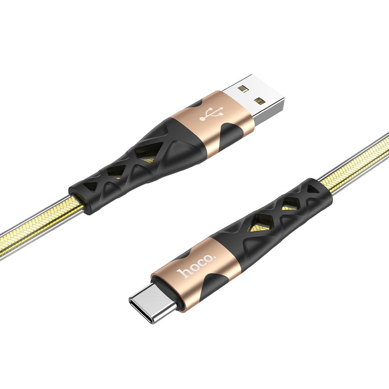 hoco u105 treasure jelly braided charging data cable for type c