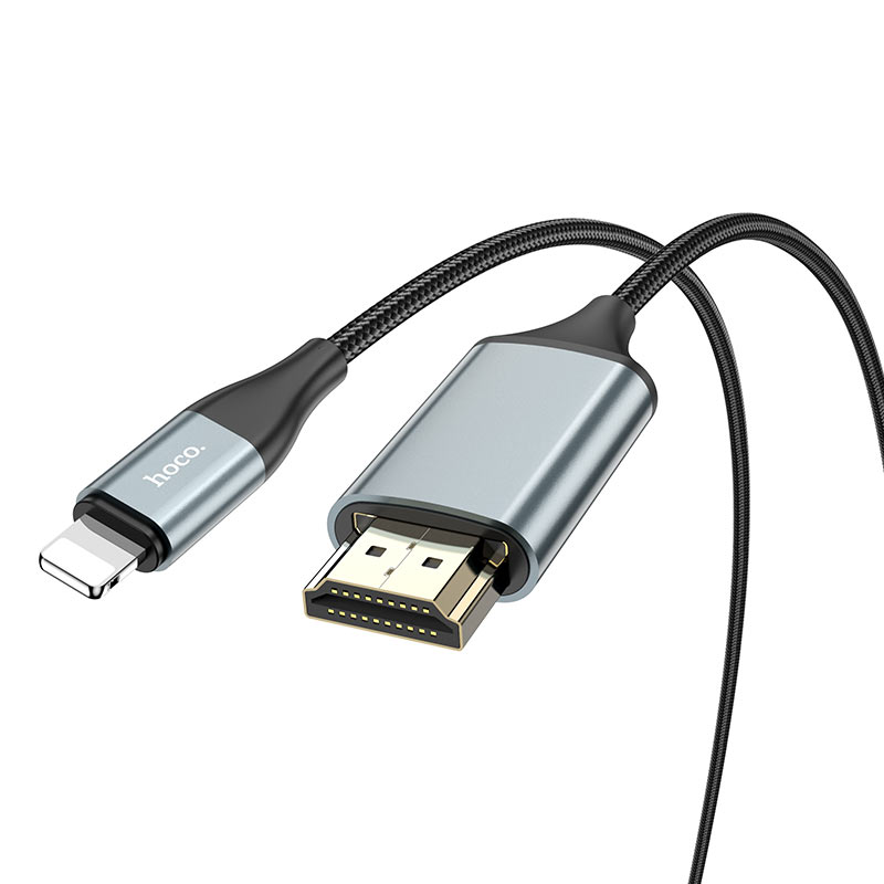hoco ua15 high definition on screen cable for lightning to hdmi aluminum alloy