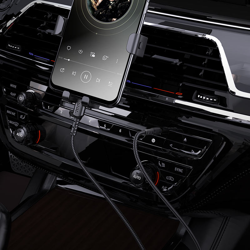 hoco upa17 digital audio conversion cable type c to 3 5mm car interior