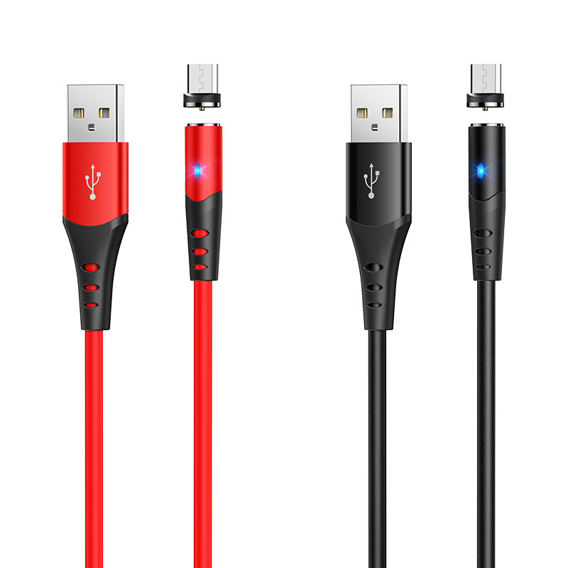 hoco x60 honorific silicone magnetic charging cable for micro usb colors