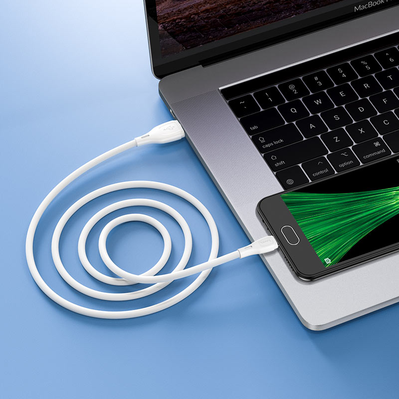 hoco x61 ultimate silicone charging data cable for micro usb interior