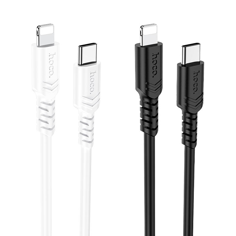 hoco x62 fortune pd fast charging data cable type c to lightning colors