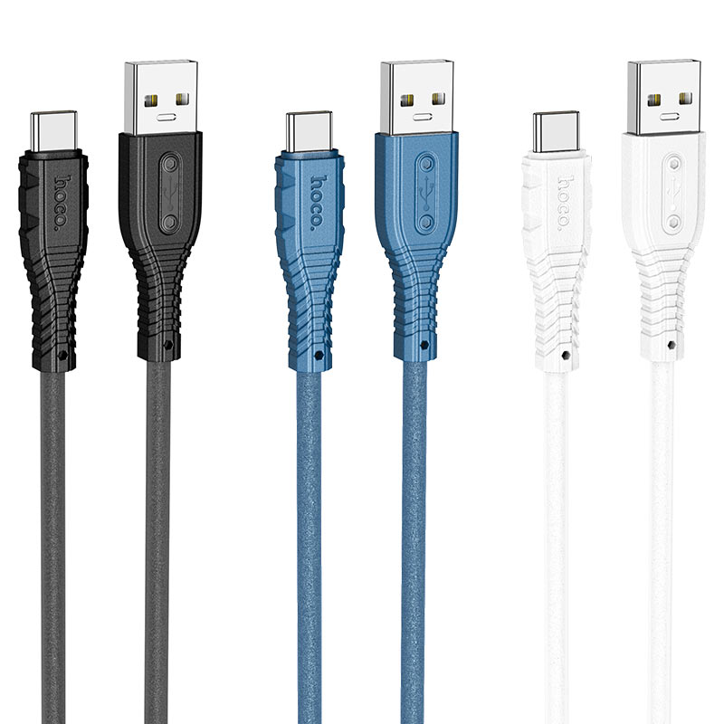 hoco x67 5a nano silicone fast charging data cable for type c colors