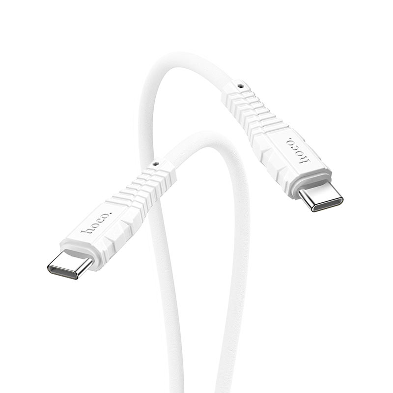 hoco x67 nano 60w silicone charging data cable type c to type c connectors