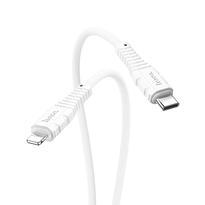 hoco x67 nano pd silicone charging data cable type c to lightning connectors