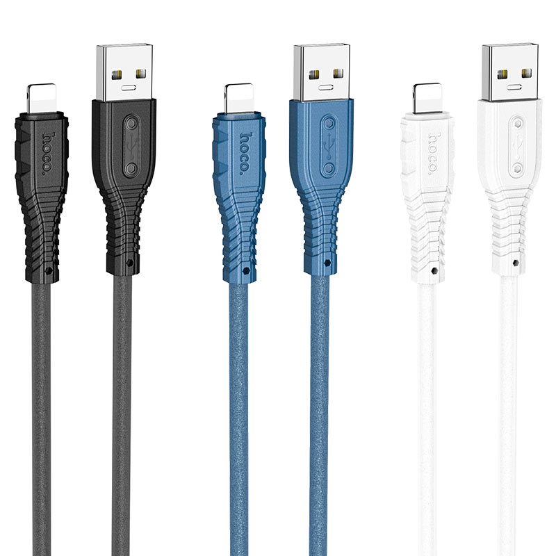 hoco x67 nano silicone charging data cable for lightning colors