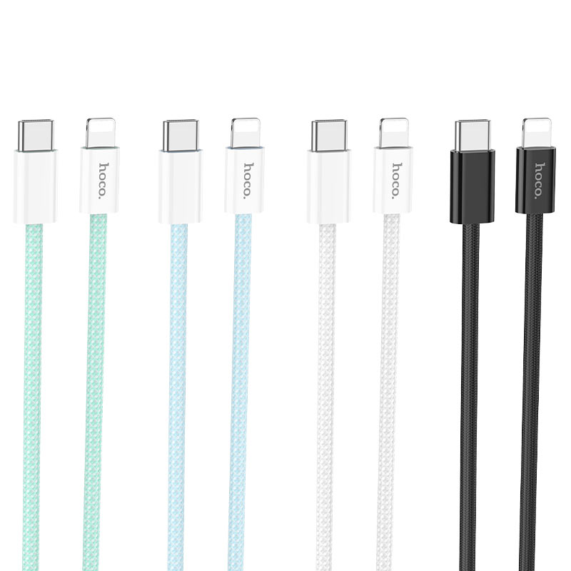 hoco x68 pd true color charging data cable type c to lightning colors